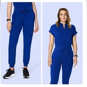 Mandala Galaxy Blue Scrub Set